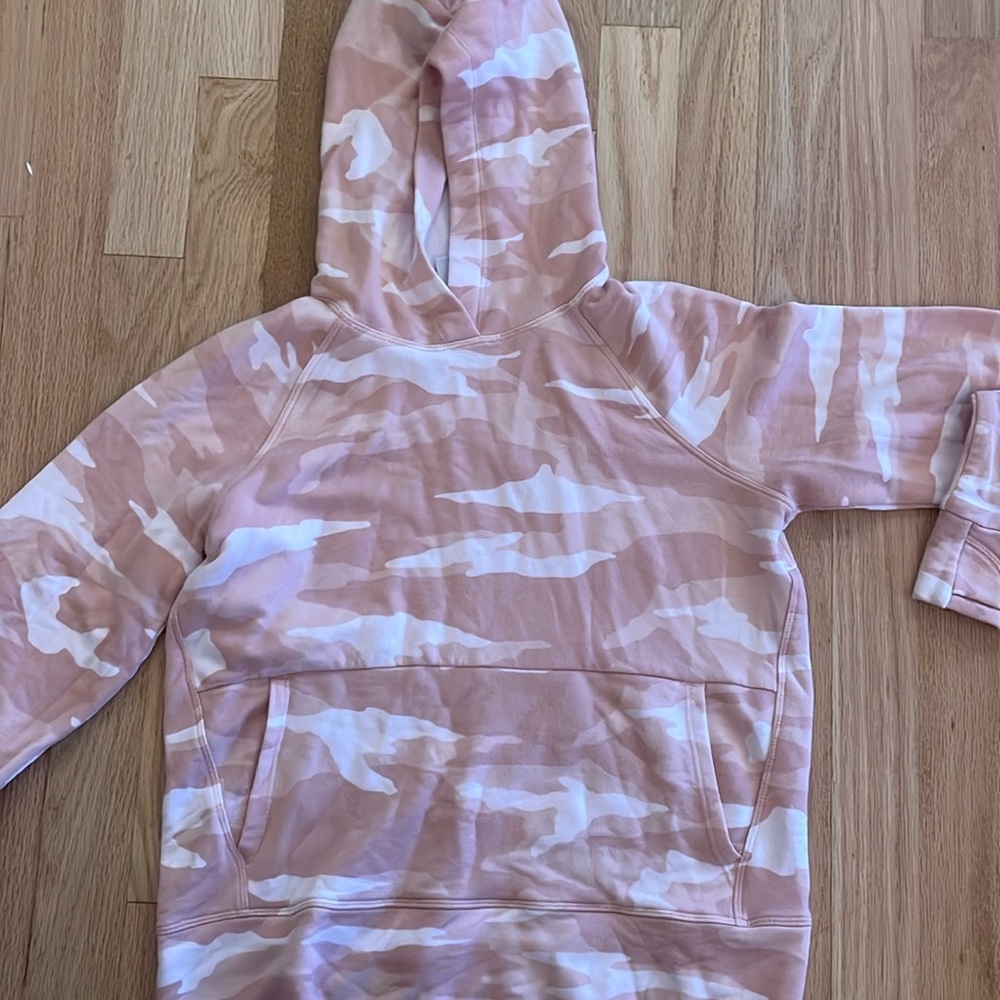 Athleta girl, super soft, pink camo hoodie
